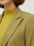 MM麦檬西装外套女春秋季薄款休闲芥末绿色西服5C8111601 芥末绿 西装 165/88A/L