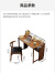 风叶青青全实木折叠书桌电脑桌办公桌学生家用小型台式卧室床边写字工作台 全实木书桌+牛角椅（原木色） 0.8米