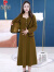 皮尔卡丹小香风连衣裙秋装女2023年新款高端庄大气质干练西服套装裙两件装 姜黄色(外套+背心裙) XL