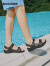 斯凯奇（Skechers）夏季男鞋轻质透气防滑沙滩鞋魔术贴休闲凉鞋 243094 全黑色/BBK 43