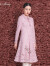 pinkmary粉红玛丽/粉红玛琍新款蕾丝针织拼接连衣裙收腰绣花翻领PMAKW5536 肉桂色 160/80/S