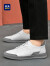 海澜之家（HLA）男鞋夏季潮流休闲板鞋男士透气小白鞋 灰色C 40