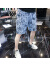 WXAW香港原创潮牌男装短袖t恤套装男夏季新款潮牌宽松时尚休闲短裤男 064白色一套 M (100-120斤)
