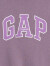 Gap女幼童秋冬2023新款LOGO抓绒运动卫衣793888儿童装休闲上衣 紫色 90cm(2岁)