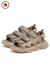 骆驼牌 男凉鞋软弹舒适机能魔术贴厚底时尚运动凉鞋 P14M547601 沙色 39