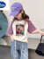 迪士尼（Disney）女童短袖T恤2024新款夏装儿童打底衫夏季中大童女孩棉上衣 紫色长颈鹿六一儿童节礼物 110cm六一儿童节礼物