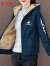 NASA LEAP 加绒加厚外套女2012秋冬季新款韩版宽松显瘦连帽上衣开衫拉链卫 蓝色 加绒加厚 2XL