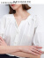 迪赛尼斯（DESIGNICE）2024年夏季新款优雅极简风气质衬衫短袖V领白色雪纺衫女 白色 S