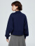 Gap女装2024春季新款法式圈织软V领logo大口袋针织开衫外套430345 海军蓝 160/80A(S)亚洲尺码