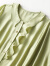 AEMAPE法式雪纺衬衫女2024夏季新款高端宽松设计感气质七分袖外穿衬衣 绿色 M 90-110斤