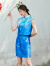 TANGY/天意夏季款桑蚕丝H版型假两件原创设计真丝印花连衣裙 4209 M