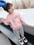 迪士尼（Disney）女童加绒套装2023秋冬款洋气时髦中小儿童宝宝加厚卫衣运动两件套 粉红色 100码适合90-100cm年龄3-4岁