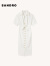 SANDRO女装气质白色收腰法式连衣裙SFPRO02833 淡褐色  (偏白) 36