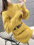 YZYO韩版收腰针织长袖气质毛衣女人味打底中长款子女秋冬新款宽松 黄色 S