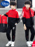 迪士尼（Disney）童装男童套装2022冬季儿童冬装中大童加绒加厚背心卫衣裤子三件套 红色 150