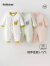 颗粒熊3-12月婴儿衣服冬季新款加厚夹棉连体衣宝宝爬服舒适保暖外出服 粉红色 73CM