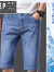 吉普（JEEP）牛仔短裤男士夏季冰丝薄款2024宽松直筒休闲五分裤子 烟灰色 32