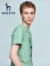 哈吉斯（HAZZYS）男装 夏款免烫易打理液氨工艺短袖T恤男ASTZE02BX42 薄荷绿色MG 180/100A 50