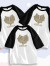 莫代尔子装夏装一家三口2024新款母女夏季母子母女四口短袖T恤潮 白色-幸运星 100cm