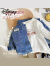 迪士尼（Disney）品牌男童春秋牛仔外套2024新款中大童韩版洋气夹克衫上衣短款儿童 白标牛仔外套 100cm