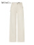 MO&Co.2024春新品工装后袋直筒原胚米白色棉质牛仔裤MBD1JEN038 牛仔白色 26/S