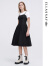 ELLASSAY歌力思夏季新款时尚拼接真两件连衣裙女EWW342Y13300 经典黑 XS