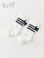 戴维贝拉（DAVE＆BELLA）婴儿袜女童袜子儿童宝宝弹力袜小童中筒袜春季新款幼儿童袜 白色 10-12(建议脚长10-12cm左右)
