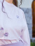 两三事梨花带雨 2024夏季新款国风绣花灯笼袖绑带短款衬衫女 紫色 S