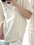 LPOX不起球学生白短袖t恤女2024夏季新款vibe风字母印花宽松上衣 白色 XL_120-135斤