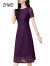 ZHWO蕾丝连衣裙子女士装夏季2024年新款妈小个子气质短袖中长裙 深紫色 S