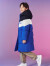坦博尔羽绒服童装男女外套加厚保暖中长款带帽拼色TC331702坦桑蓝140/68