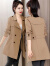 单蜜（Danmi）短外套女装新品2022年秋冬季新款韩版上衣小个子开衫时尚休闲小香 谷黄色 XL