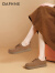 达芙妮（DAPHNE）勃肯鞋女2024春季新款平底低跟舒适时尚绒面乐福鞋板鞋单鞋女 棕色 跟高2.3cm 35 标准尺码