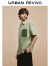 UR【都市趣野】2024夏季新款男装创意贴袋短袖衬衫UML240040 灰绿 L
