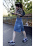 萧遇（XIAOYU）短袖连衣裙套装女2024夏新款韩版显瘦休闲两件套 针织衫+牛仔裙 M 98-108斤