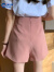 NASALIKE2020夏季新款宽松显瘦A字休闲裤薄款高腰阔腿热裤粉色短裤女 粉红色 M
