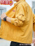 踏司红纯棉男士长袖衬衫韩版潮流休闲宽松男生工装大码水洗衬衫外套 纯棉长袖2062款(豆绿色) M 100-120斤