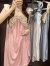浪莎（LangSha）甜美可爱睡裙女夏季新款小众设计感蝴蝶结荷叶袖宽松少女睡衣套装 蓝色 160(M)