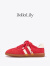 Bella Lily2024春季新款红色原创德训鞋女轻便显瘦板鞋透气平底鞋 红色 38