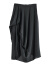 日着（rizhuo）原创设计女装2024年夏季新款小众黑色不规则显瘦天丝半身裙子 不听黑 M