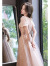 塞德勒法式晚礼服裙2024新款气质轻奢小众高端宴会主持人美声艺考独唱女 浅裸粉中长款 XL（建议116-125斤）