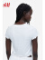 H&M女装T恤夏季新款柔软棉质修身纯色露脐装短款上衣1155396 粉红色 160/88