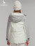 哈吉斯（HAZZYS）女装秋冬撞色连帽休闲保暖羽绒服ASFSU0ADX15 白色WT 165/88A 40