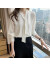 SZ白色衬衫女设计感小众2024春秋新款韩版时尚洋气飘带长袖职业衬衣 白色 S