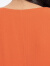 VOA真丝三层乔其锈红圆领不对称塔克褶设计侧插口袋度假裙 AE2337 浣溪纱-锈红（F39） 155/S