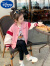迪士尼女童外套春秋2024新款小童装时髦洋气儿童秋季棒球服宝宝秋装上衣 粉色 150码(参考年龄10-11岁)(参考年