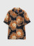 Gap【轻透气系列】男装夏季度假风轻薄棉麻短袖衬衫585744 棕色花朵 175/92A(S)