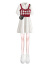 浪莎（LangSha）白色polo连衣裙子夏季女2024新款仙女裙气质绝美小个子a字衬衫裙 红色小背心+白色连衣裙 S