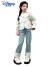 迪士尼（Disney）女童套装春秋新款儿童新唐装上衣中大童中国风拼接牛仔裤两件套 杏色外套 120