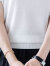 璞衣2024夏装 女韩版薄款短袖T宽松恤时尚针织圆领上衣8652 杏色 均码(建议90-140斤)